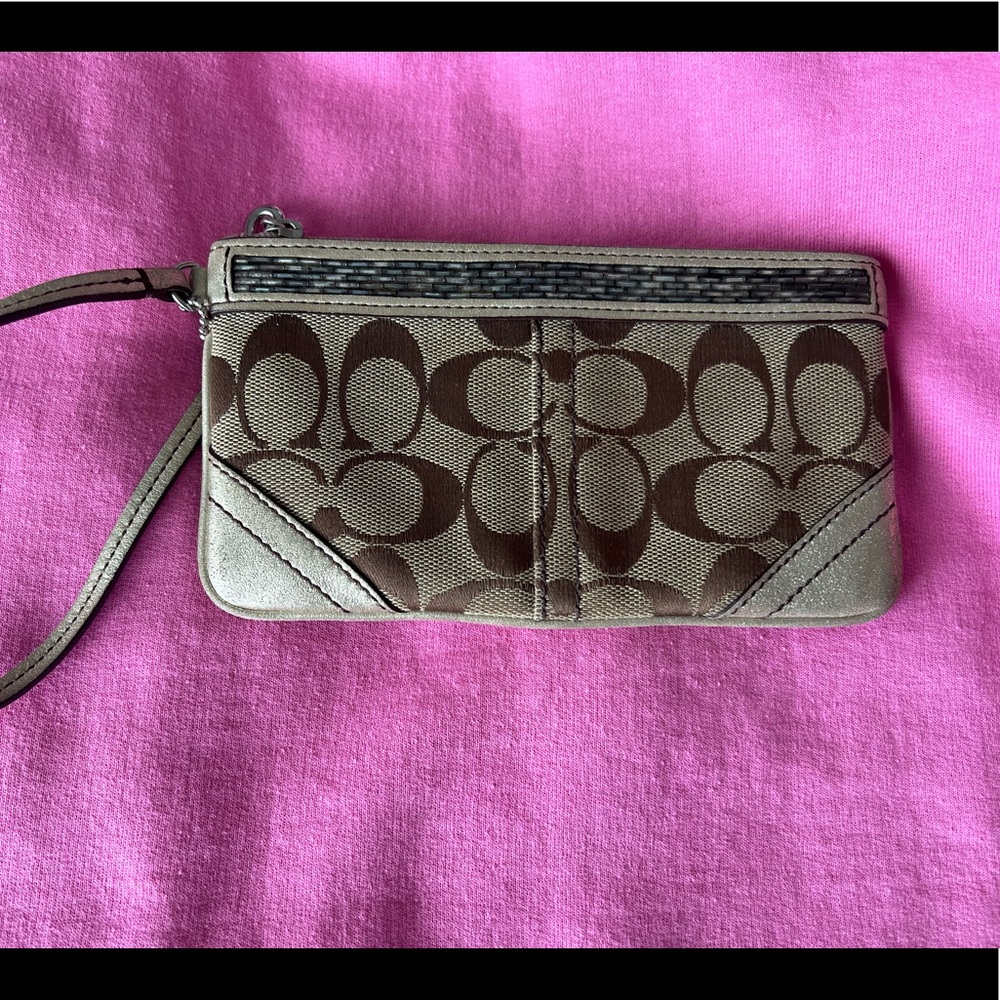 Coach beaded wristlet